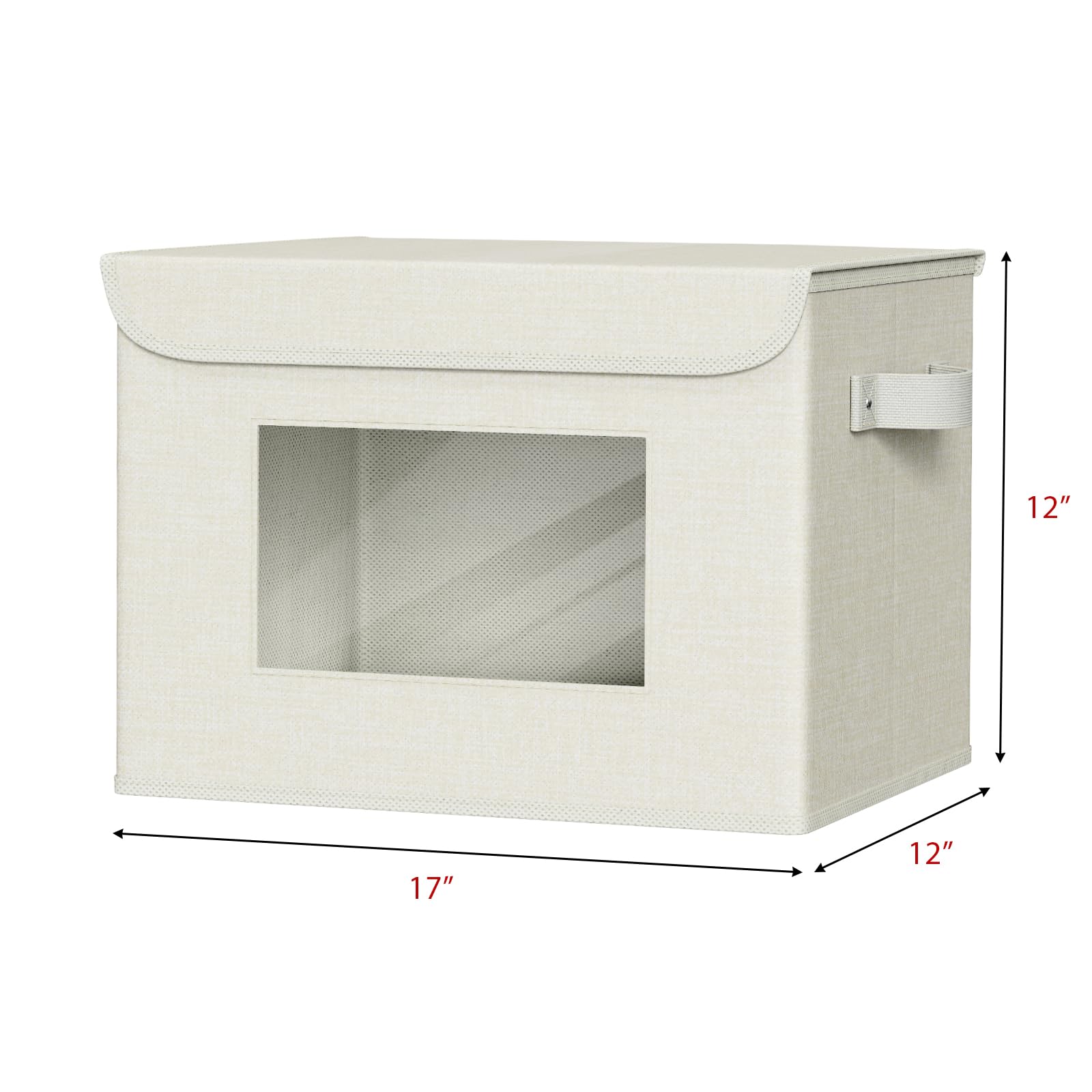 Univivi storage box with lids folds flat for easy, tool-free setup.