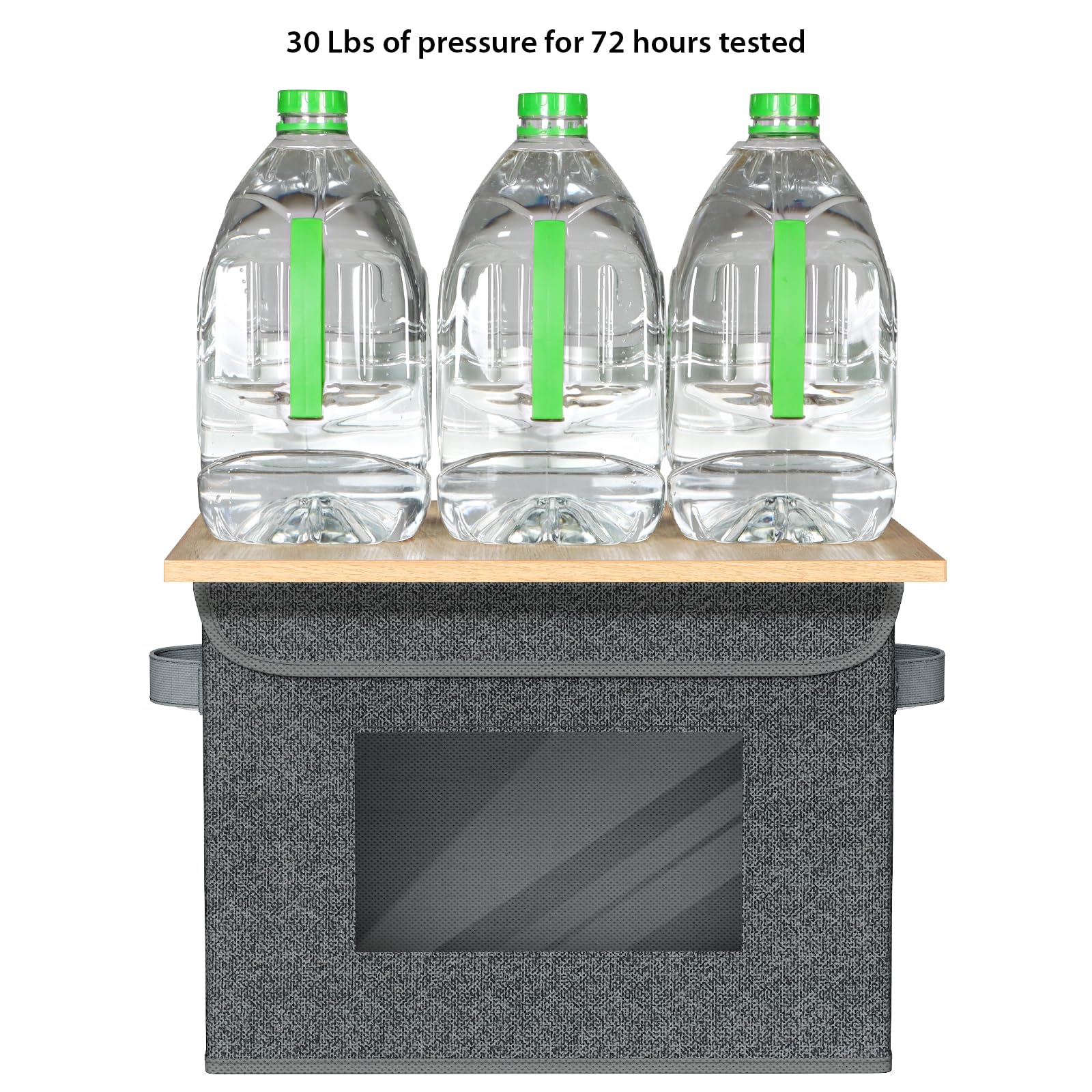 Univivi lidded storage boxes stack neatly for space efficiency.