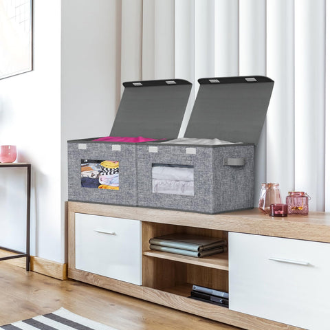 Univivi foldable bin collapsed flat for compact storage.