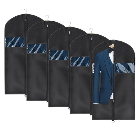 Univivi 43-inch garment bag with view window keeps garments visible and protected.