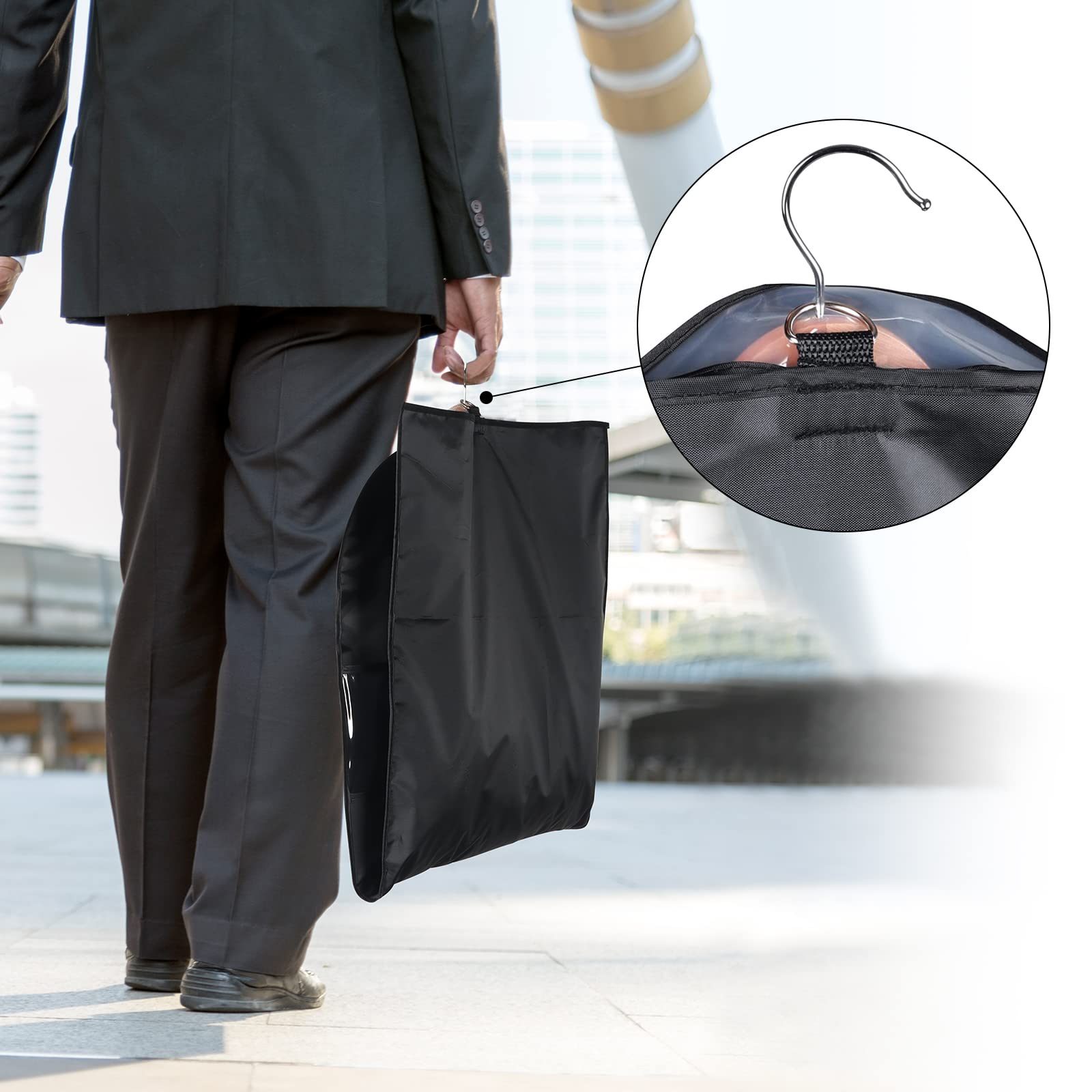 Univivi breathable fabric protects garments from humidity in closet or suitcase.