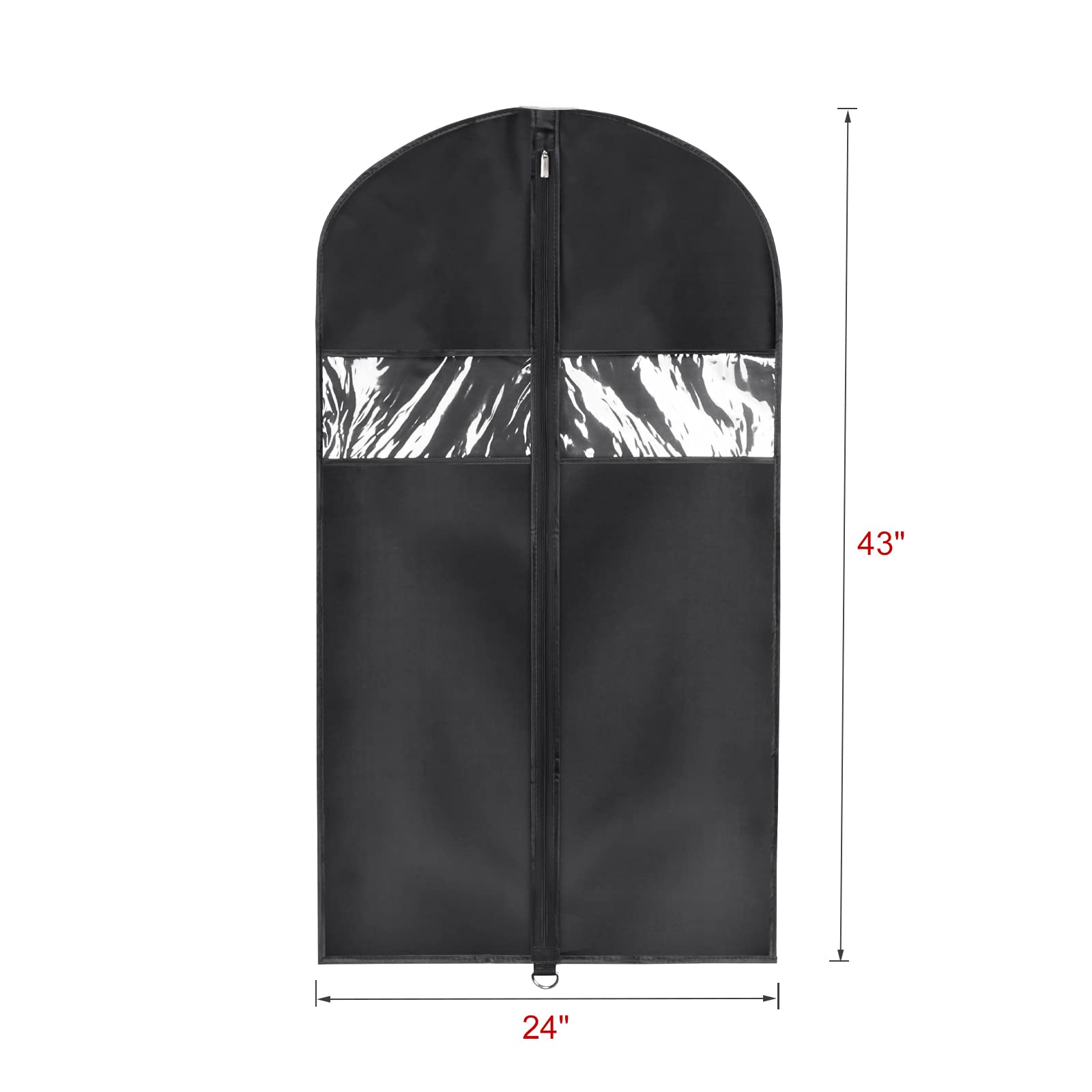 Univivi garment bag with clear window for quick clothing visibility and protection