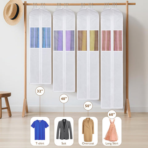 Univivi garment bag protecting winter coats and suits