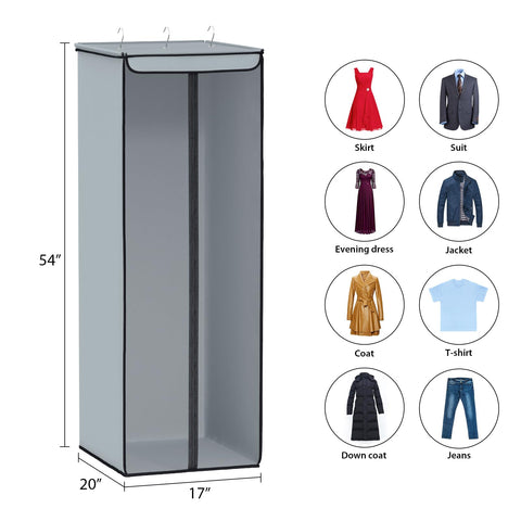 Univivi heavy-duty zipper and frame keep shape and protect garments during storage.