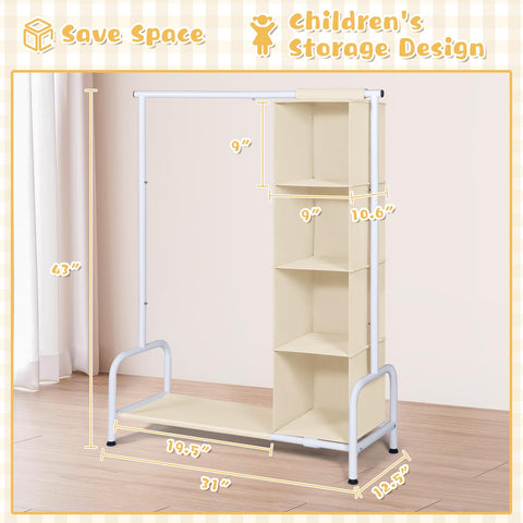 Univivi kids rack collapsible design saves space in a bedroom