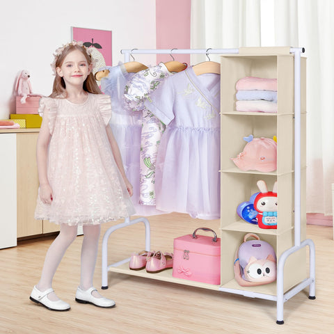 Univivi kids rack side storage for backpacks, shoes and accessories