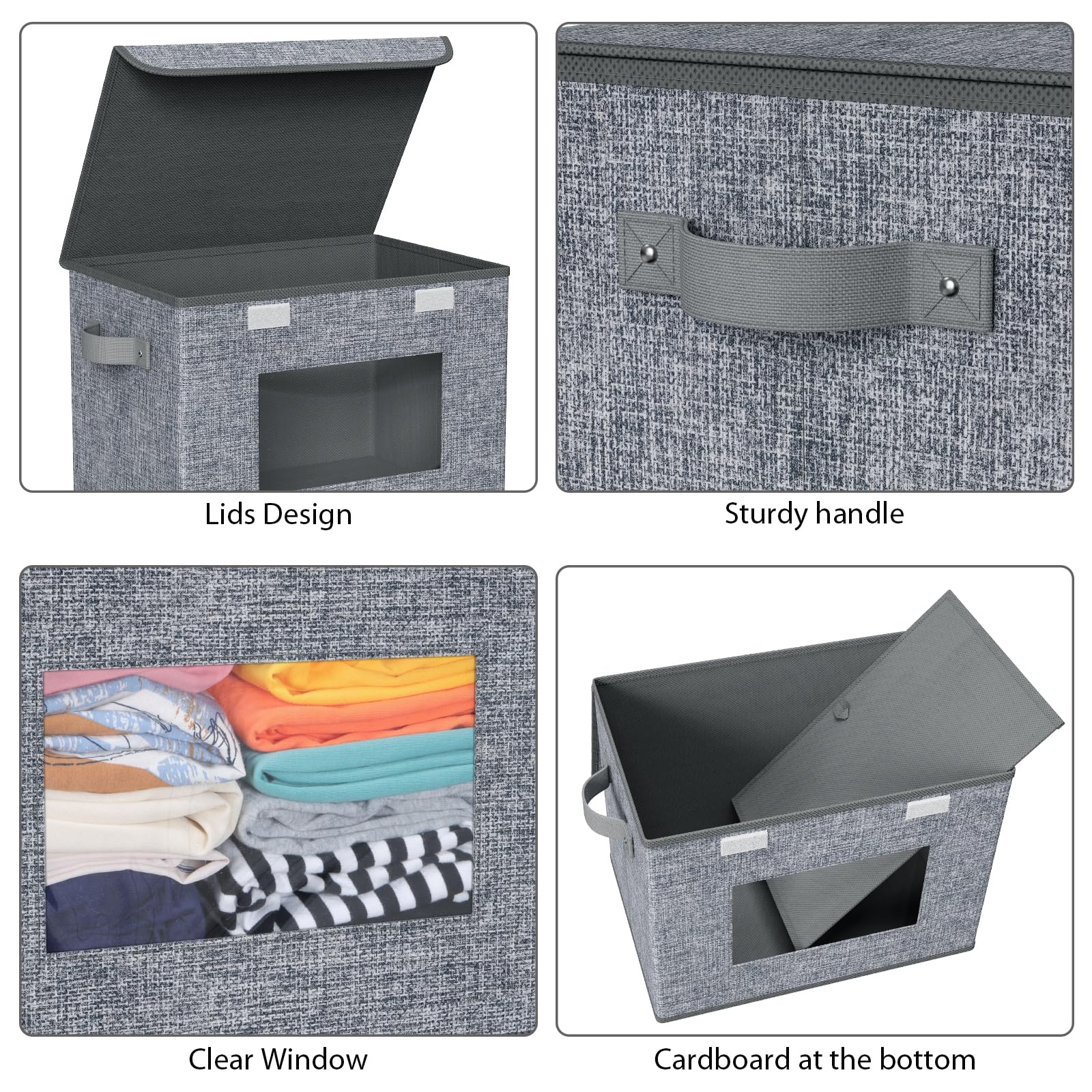 Univivi large-capacity bin stored with towels demonstrating versatility.