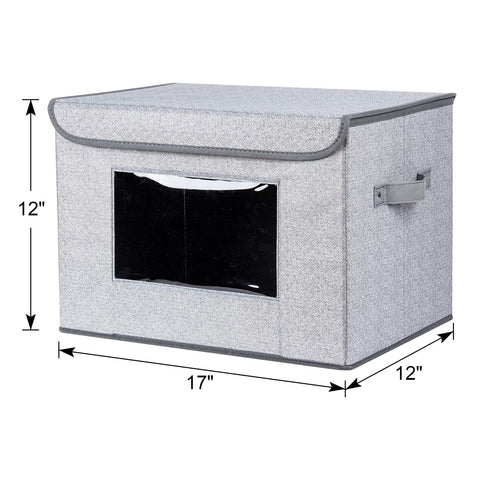 Univivi stackable storage bins arranged neatly in a closet space.