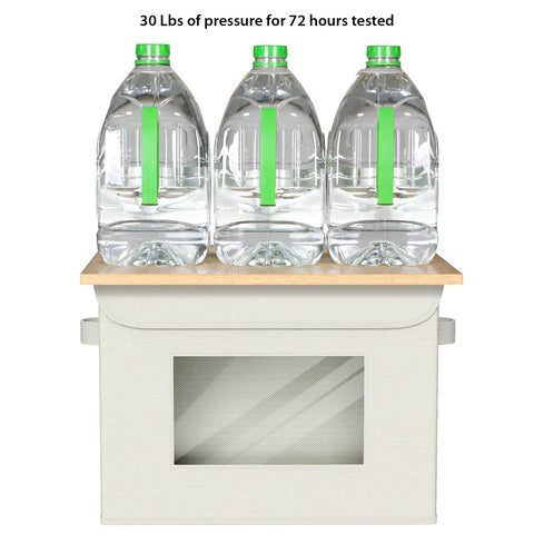Univivi sturdy storage box with lid and support structure stays upright.