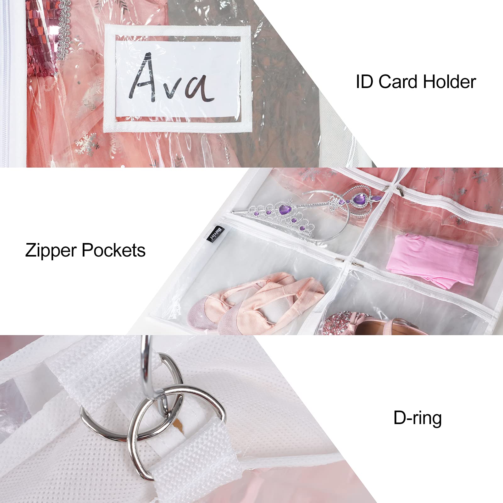 Close-up of durable nylon zipper with metal stoppers on Univivi bag