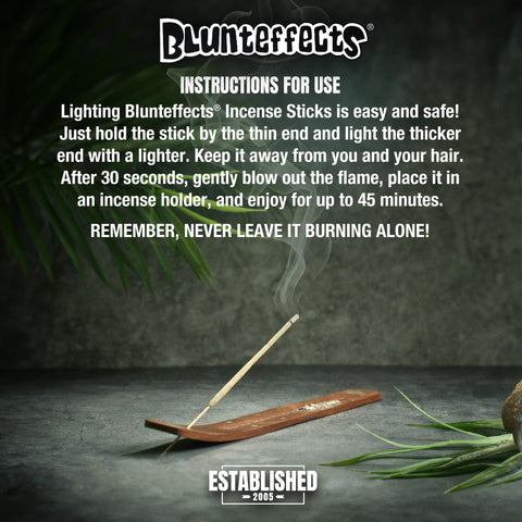 UNP Blunteffects responsibly produced incense sticks for sustainable wellbeing rituals.