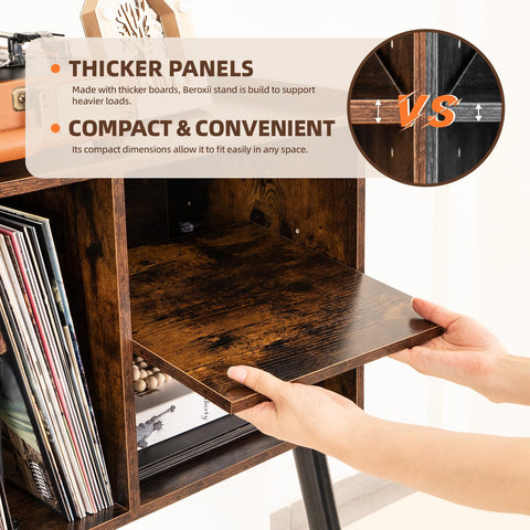 Weight capacity of UODERS record player table up to 100 lbs