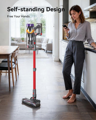 Uosogi cordless vacuum 99.99% filtration keeps air clean.