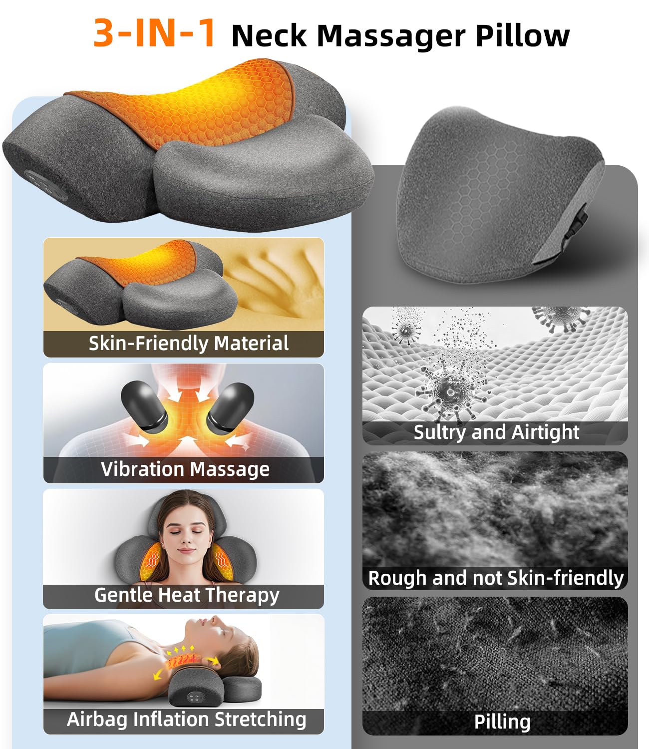 Upalled breathable mesh cover for comfortable use.