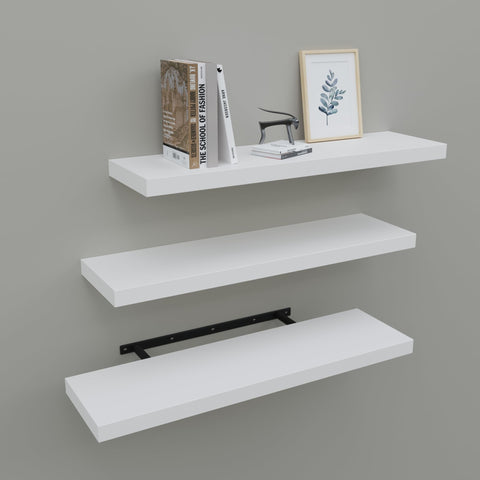Upassion floating shelves front view for stylish wall display and space-saving storage.