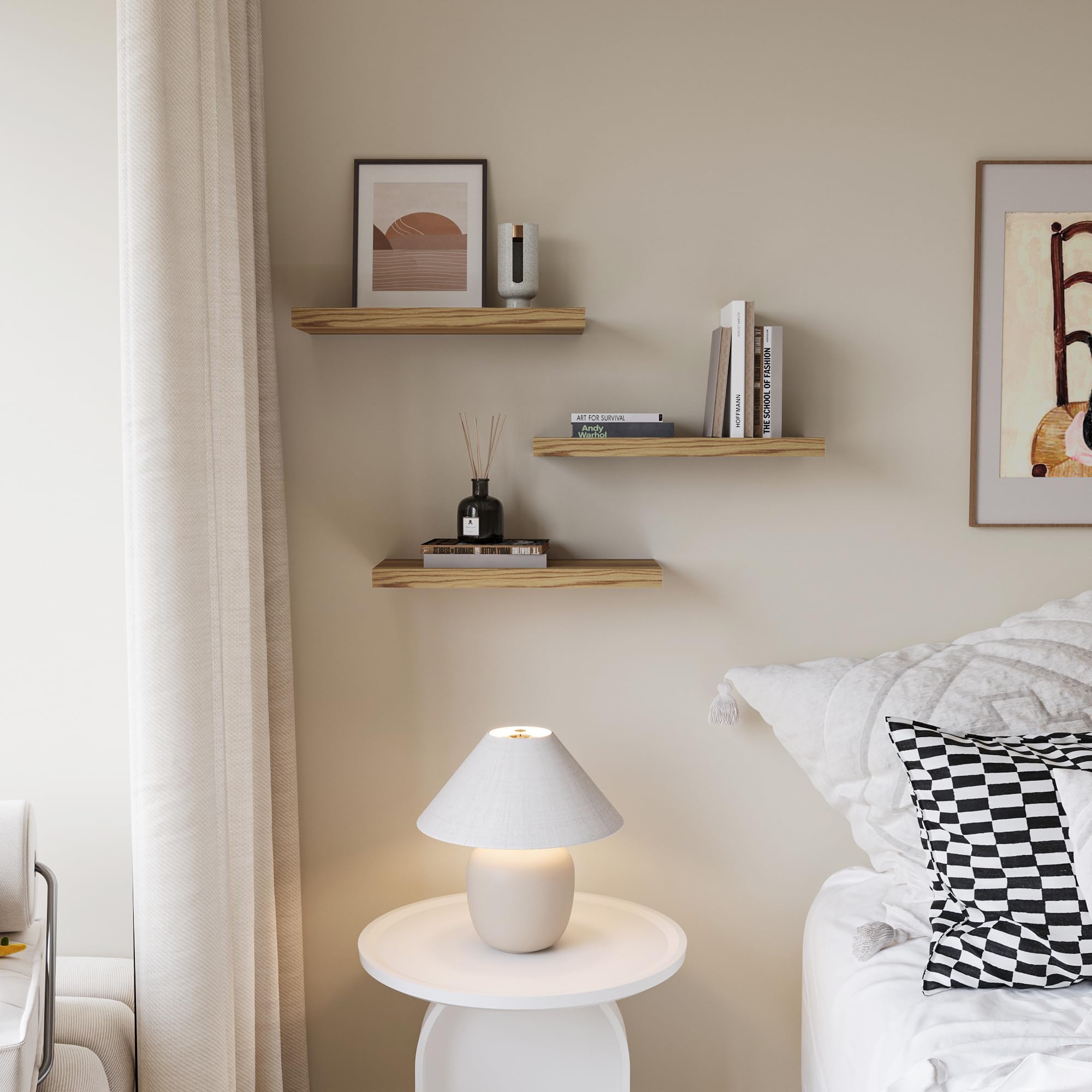 Upassion kitchen decor floating shelves organizing spices and jars