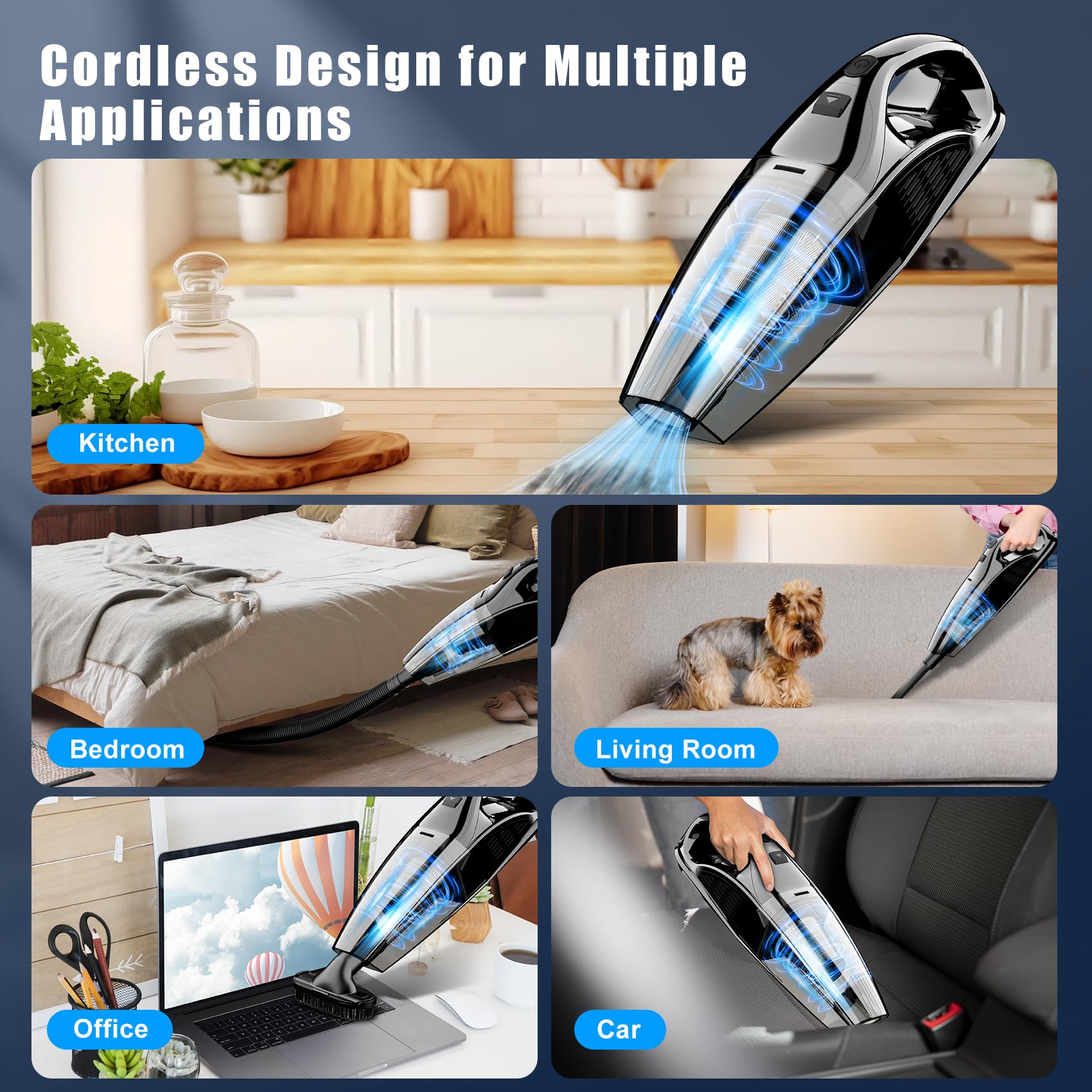 Upbooz includes dust brush, crevice tool, and extension tube for versatility.