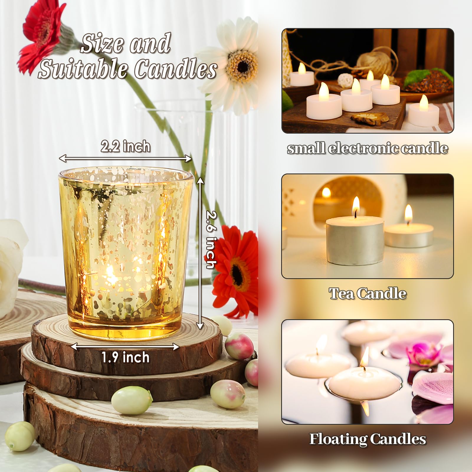 UPBUD elegant tea light holder creates warm table accents