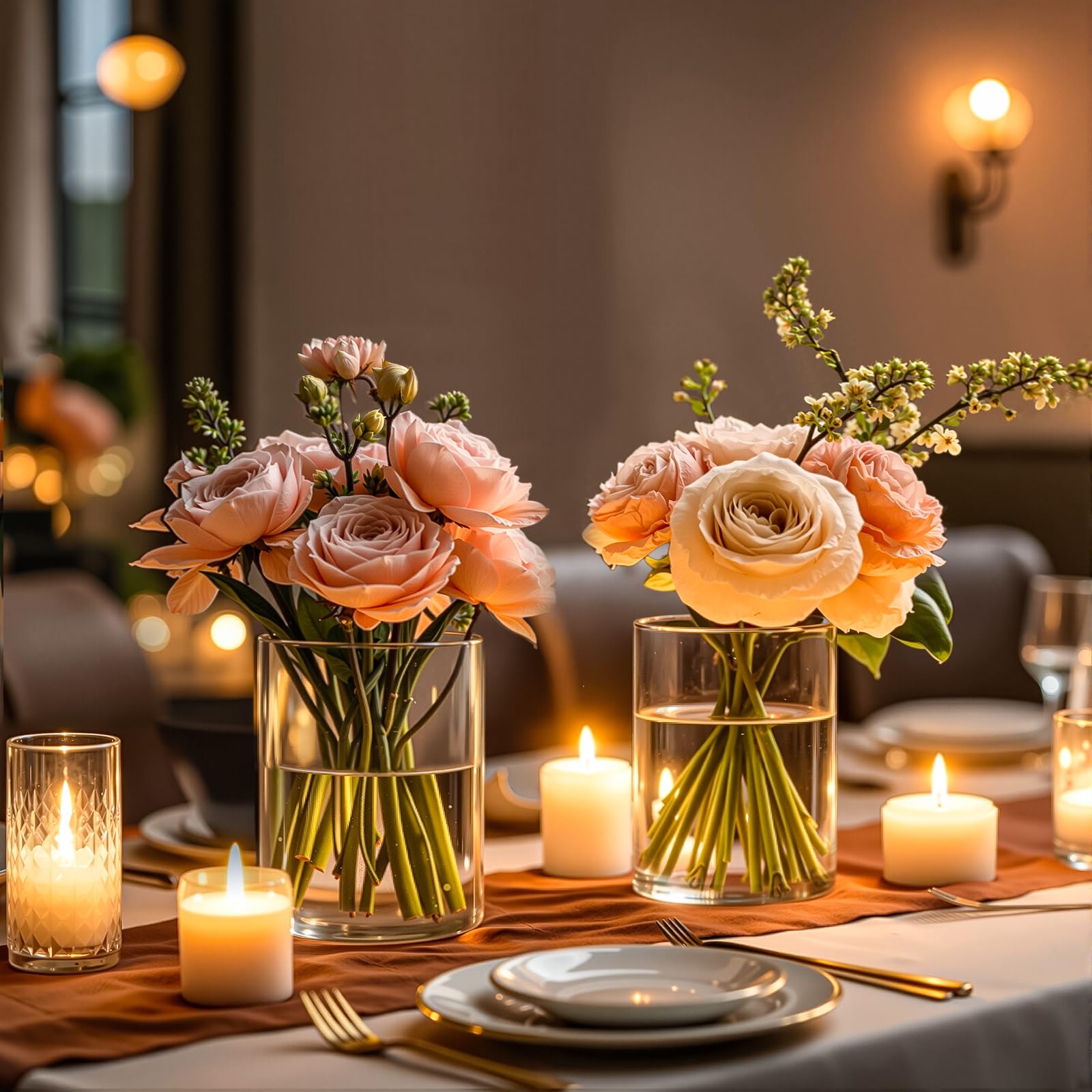 UPBUD hurricane candle holder adds depth to centerpieces