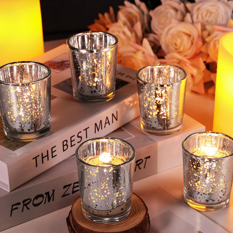 UPBUD silver tealight holders create romantic glow