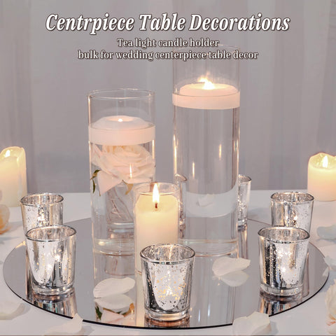 UPBUD mercury glass tealight holders reflect light beautifully