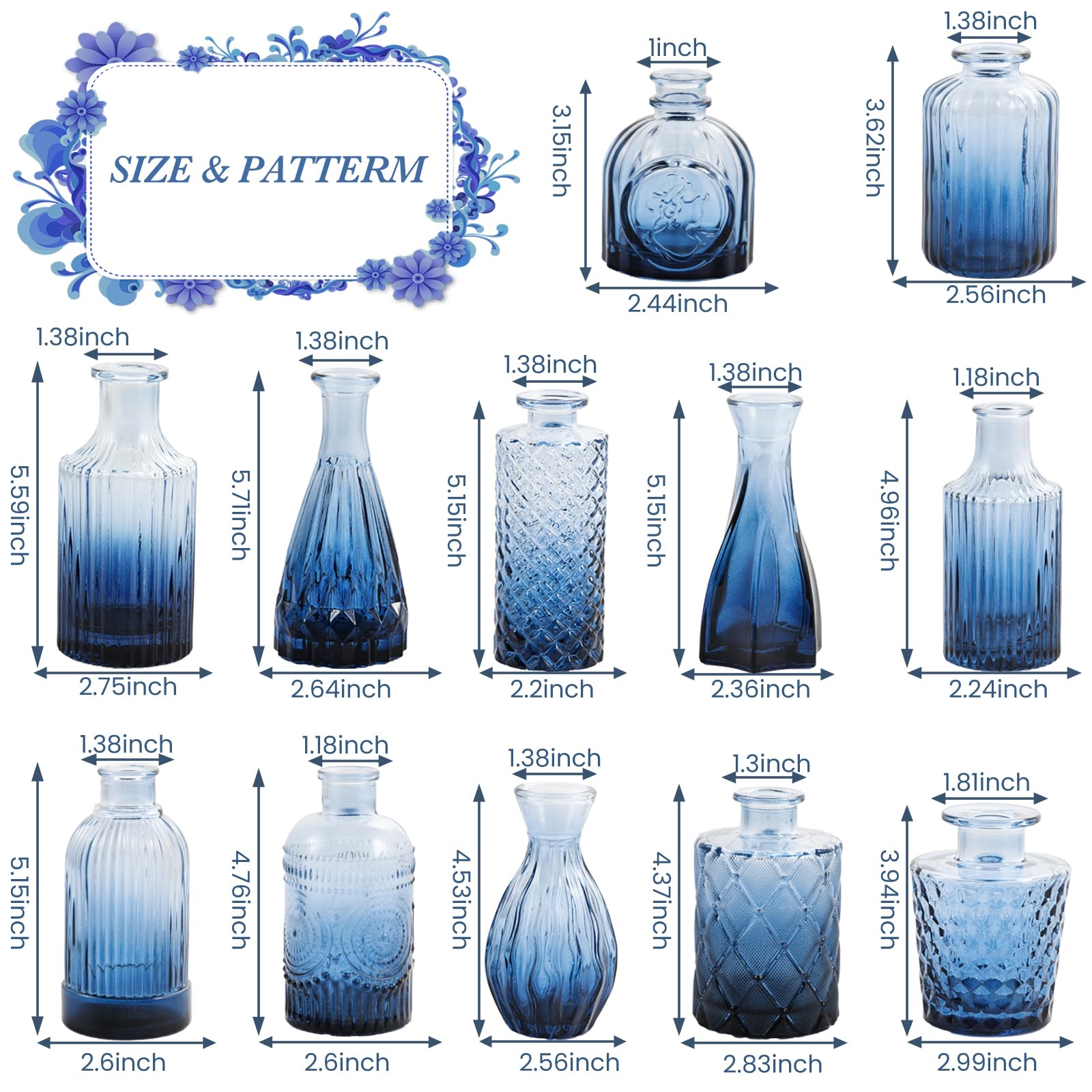 UPBUD thick glass with reinforced base keeps arrangements steady on any table.