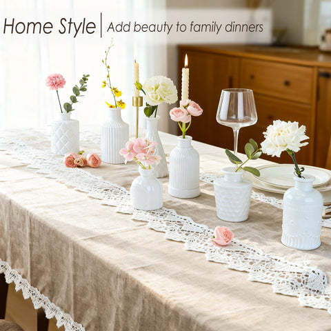 UPBUD thick glass vase with reinforced base stays steady