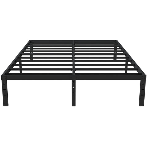 Upcanso 16-inch queen bed frame with metal slats for solid mattress support