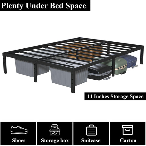 Upcanso metal bed frame includes hardware and tools for quick assembly