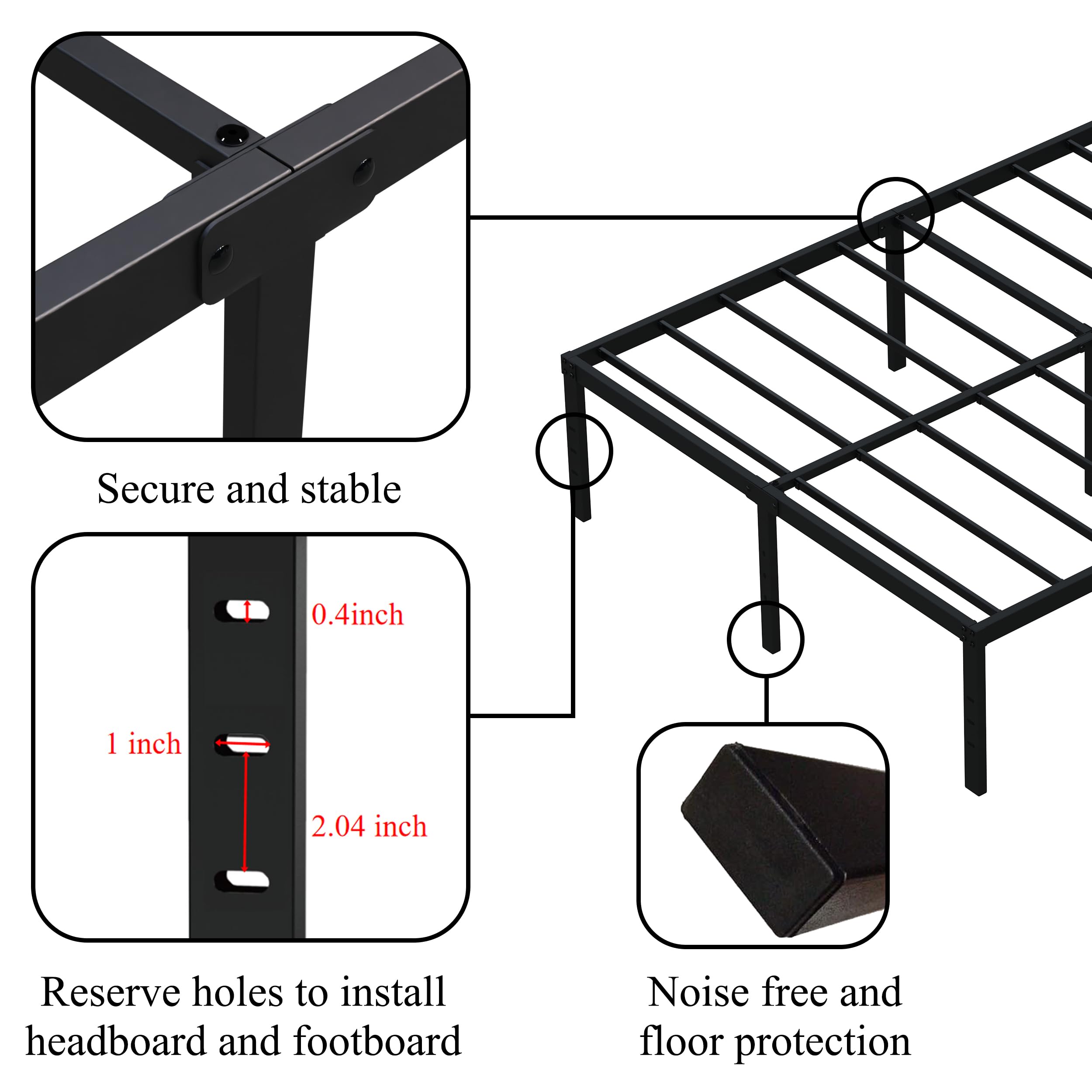 Upcanso heavy-duty steel slats support up to 3,500 lbs