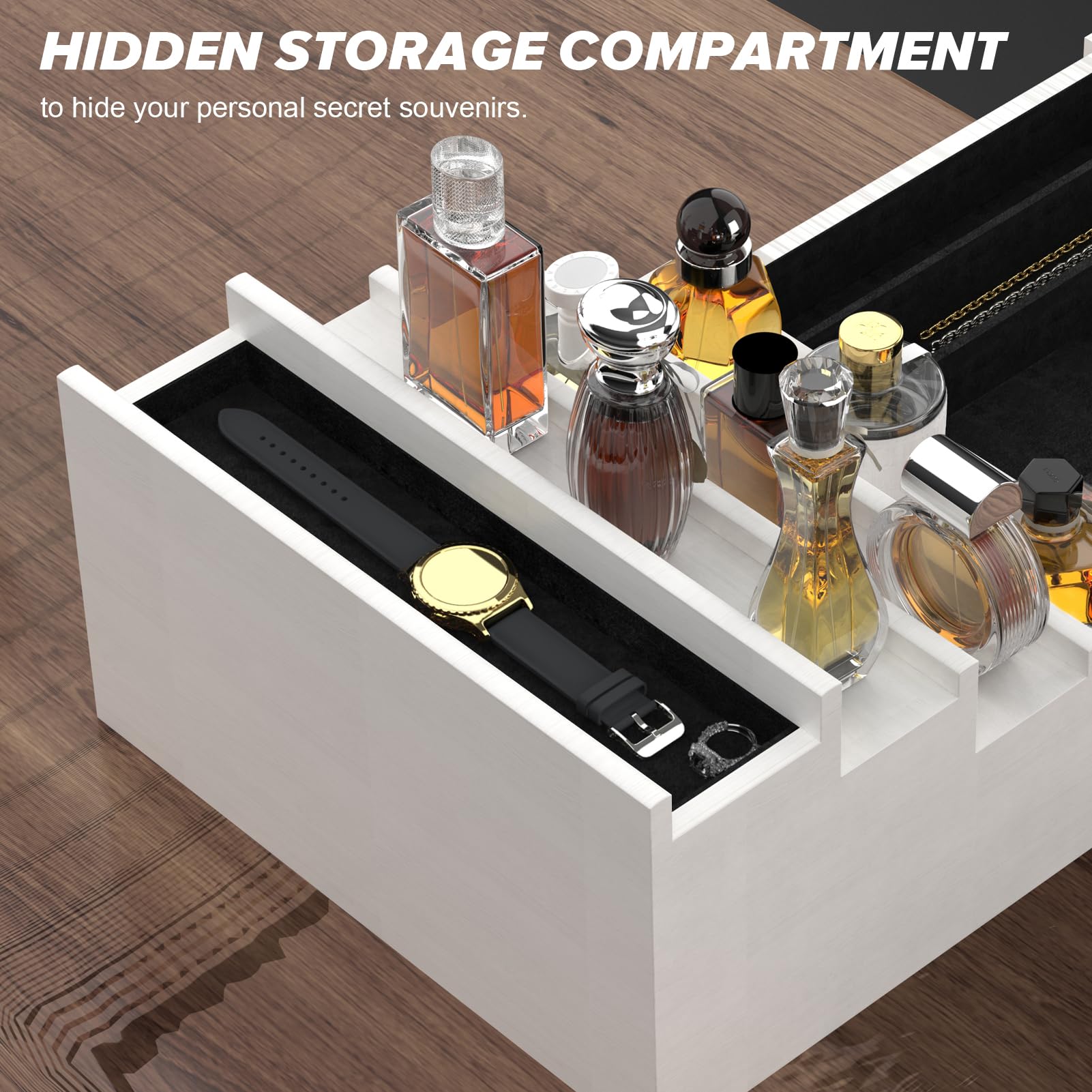 upcessory four-tier ladder display for convenient fragrance selection.