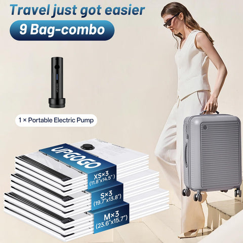 UPGOGO packing cubes organize outfits by size and type