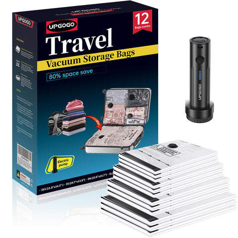 UPGOGO travel vacuum bags packaging set for organized luggage