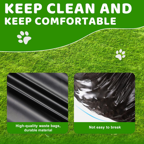 Uppcasir can includes 100 durable bags for easy cleanup.