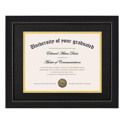 upsimples 11x14 frame with HD glass shows diplomas with crystal clarity