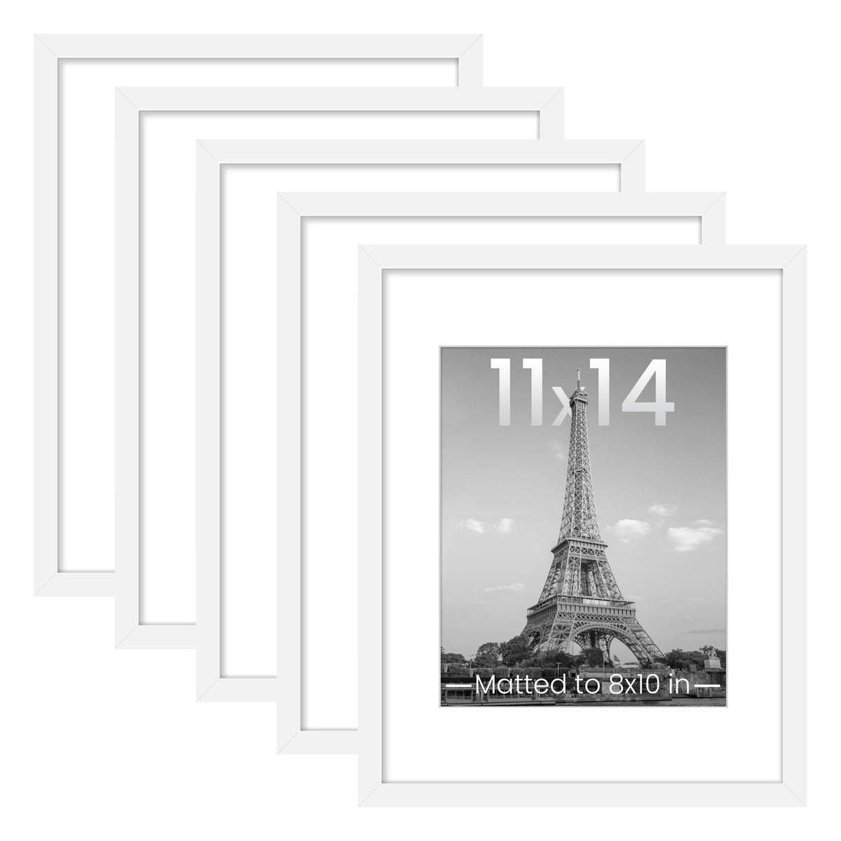 Upsimples 11x14 frame set 5 front view for a clean wall gallery