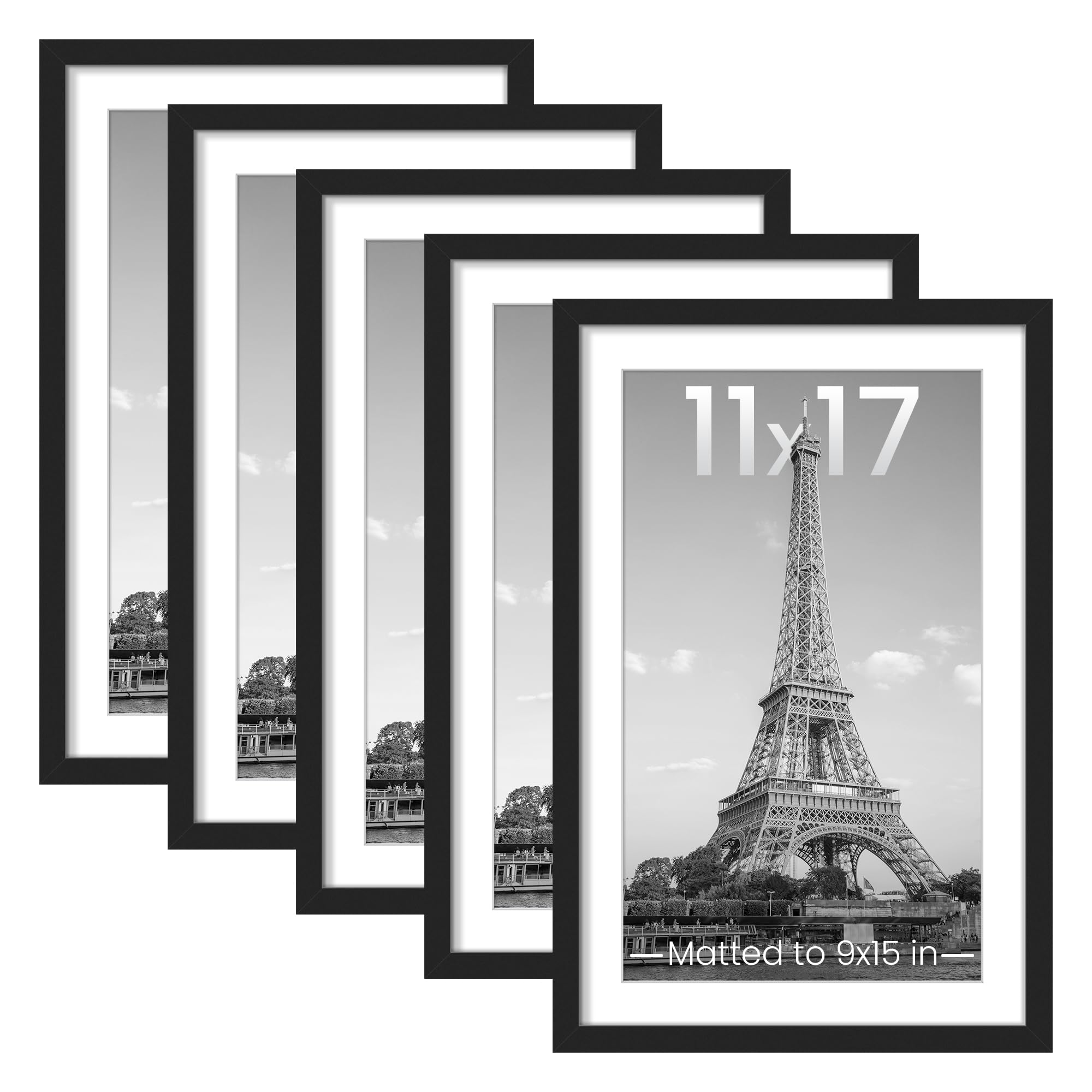 upsimples 11x17 frame set displays 9x15 photos with mat for clean borders