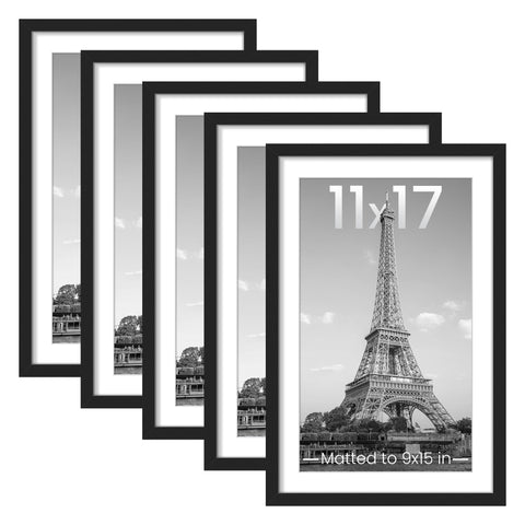 upsimples 11x17 frame set displays 9x15 photos with mat for clean borders