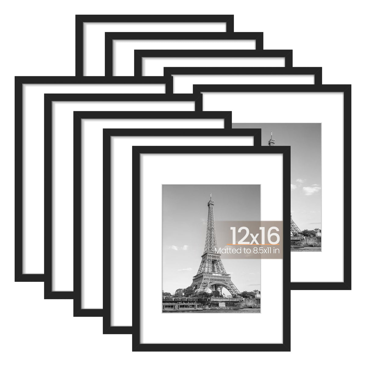 Upsimples 12x16 frame set collection on a wall for organized memories and easy rotation.