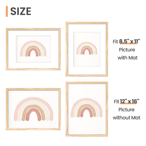 Upsimples natural finish five-frame wall gallery ready for home or office.