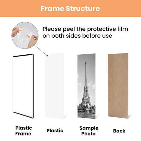 Upsimples 12x18 black picture frame three-pack assembled setup for easy slide-in posters