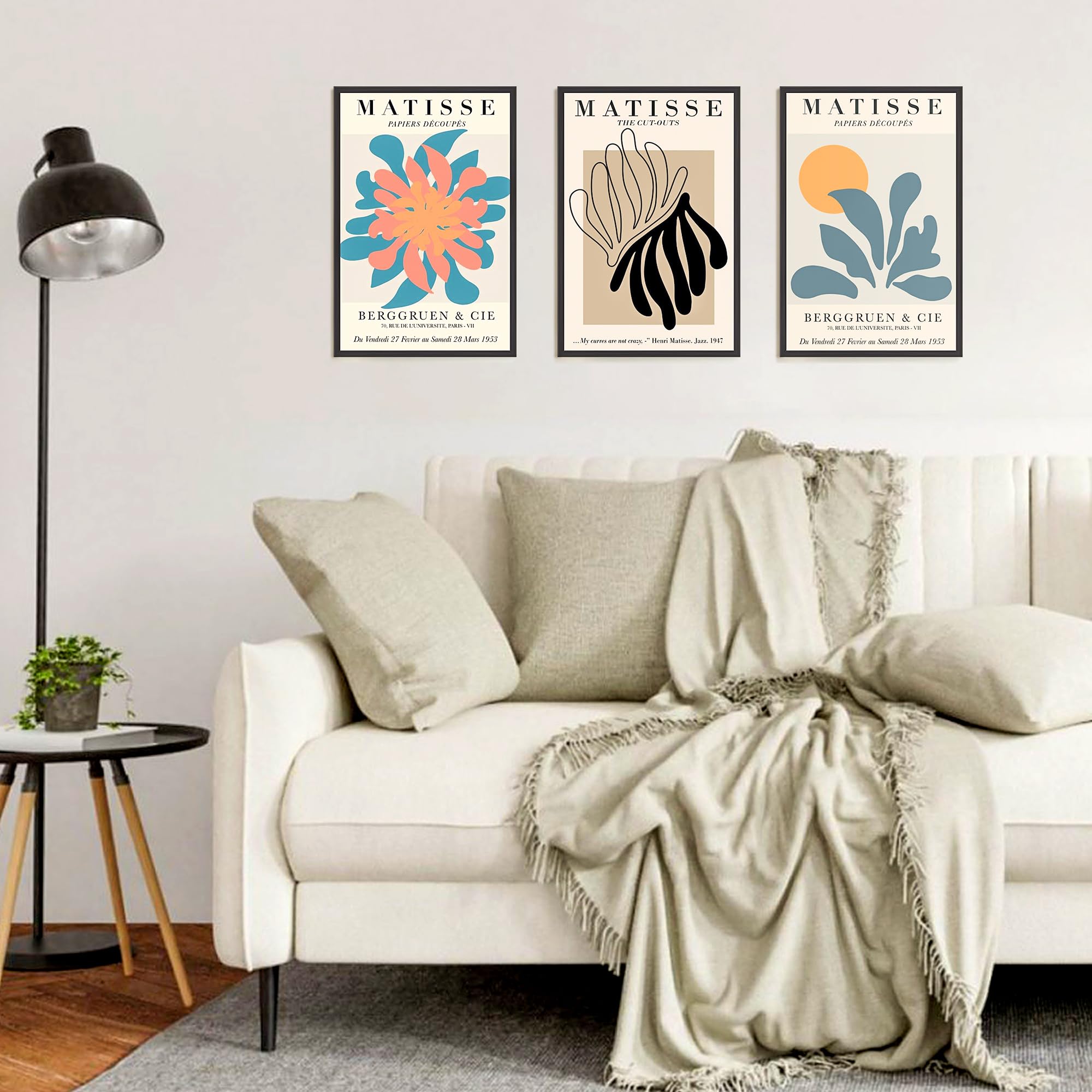 Upsimples 12x18 black picture frame three-pack horizontal mounting option for wall arrangements