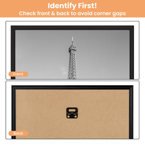 Upsimples 12x18 black picture frame three-pack scratch-proof cover protects posters