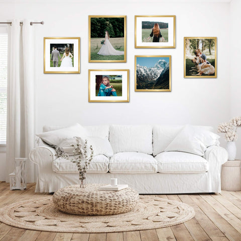 Upsimples 12x18 gold frame collage wall display ideal for memories