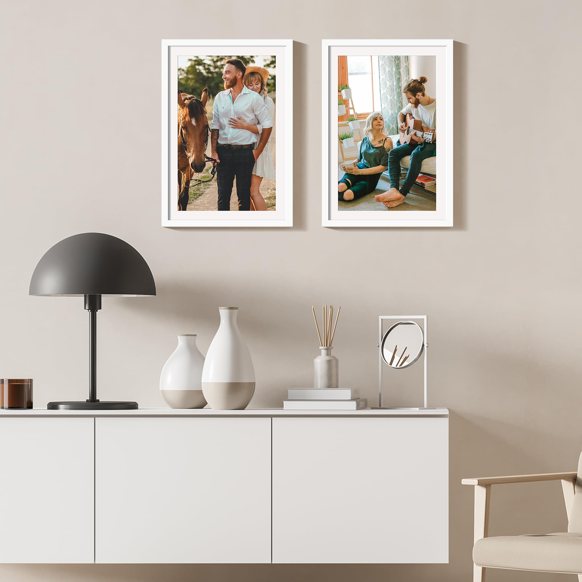 Upsimples 13x19 frame without mat fits 13x19 posters cleanly.