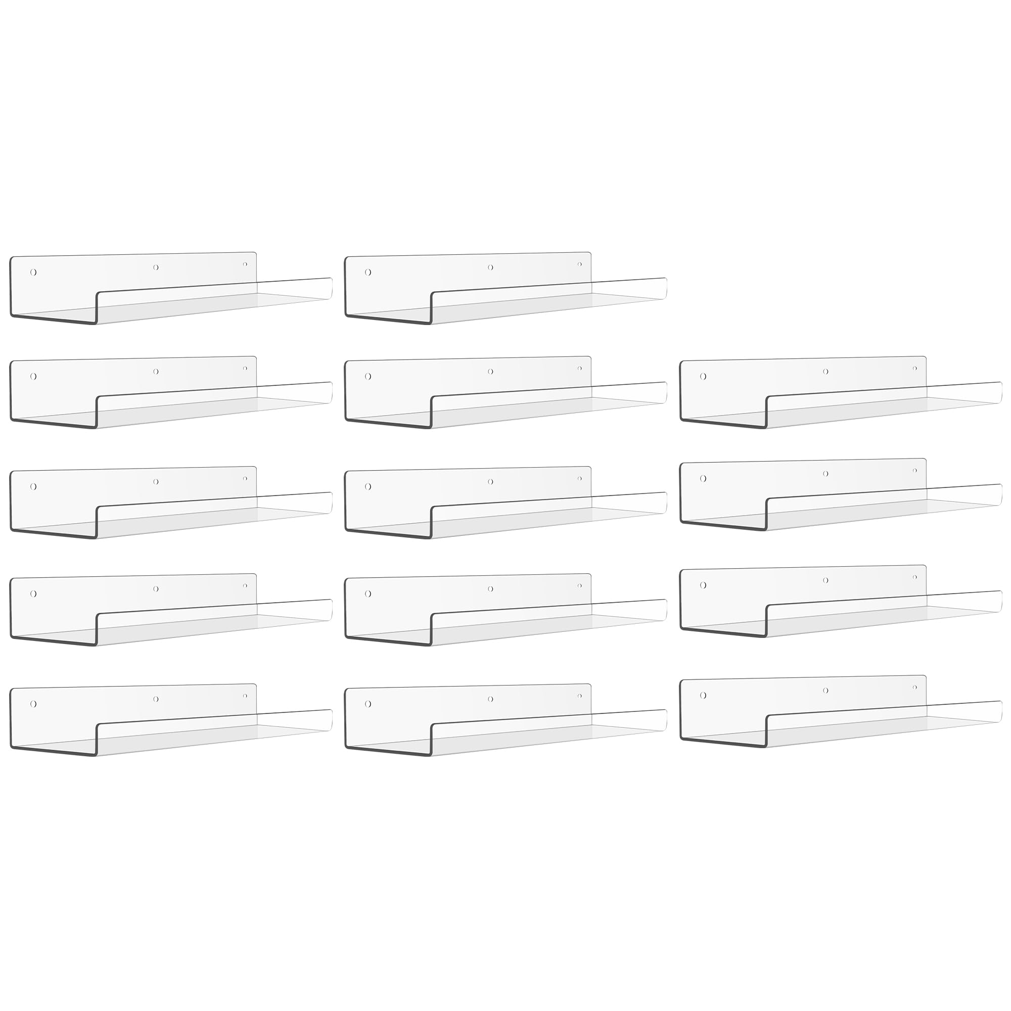 upsimples 14-pack acrylic shelves wall organizer neatly displays items while saving wall space