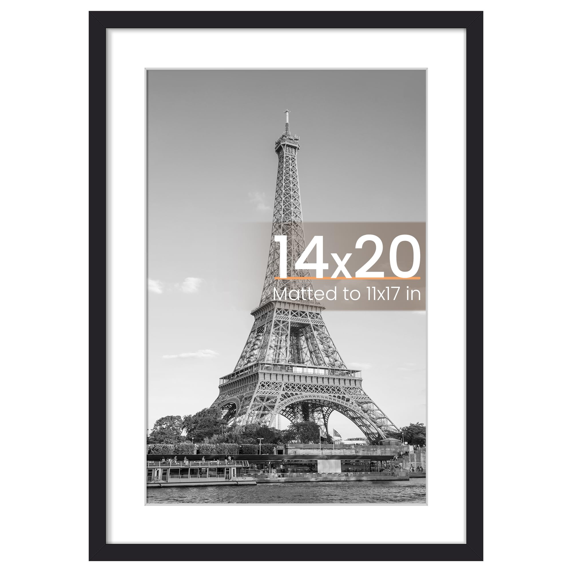 upsimples 14x20 frame front view for clear photo display