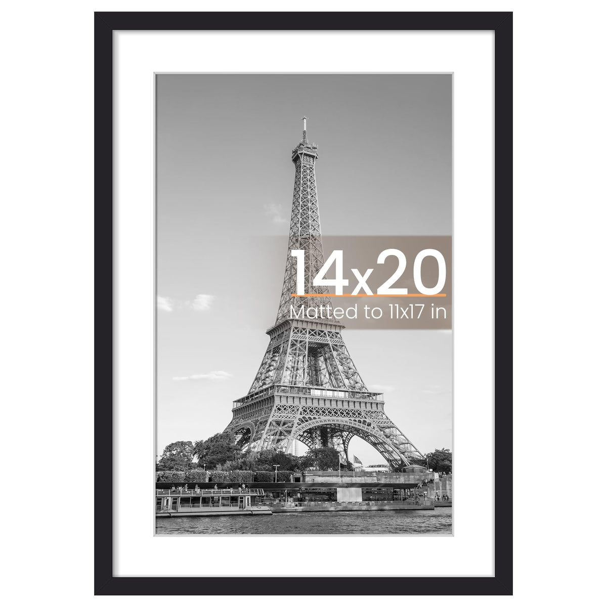 upsimples 14x20 frame front view for clear photo display
