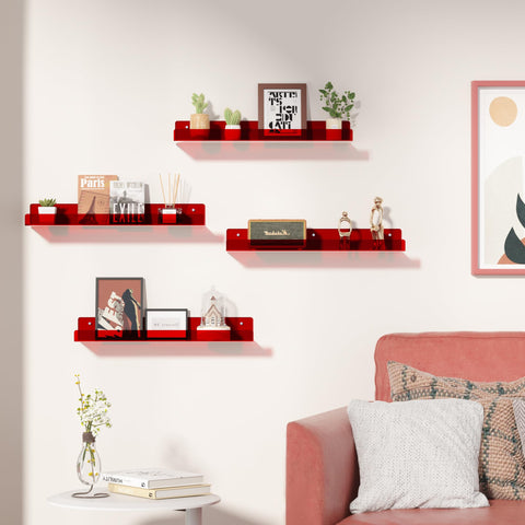 Upsimples 15x4-inch bathroom shelf showing toiletries neatly.