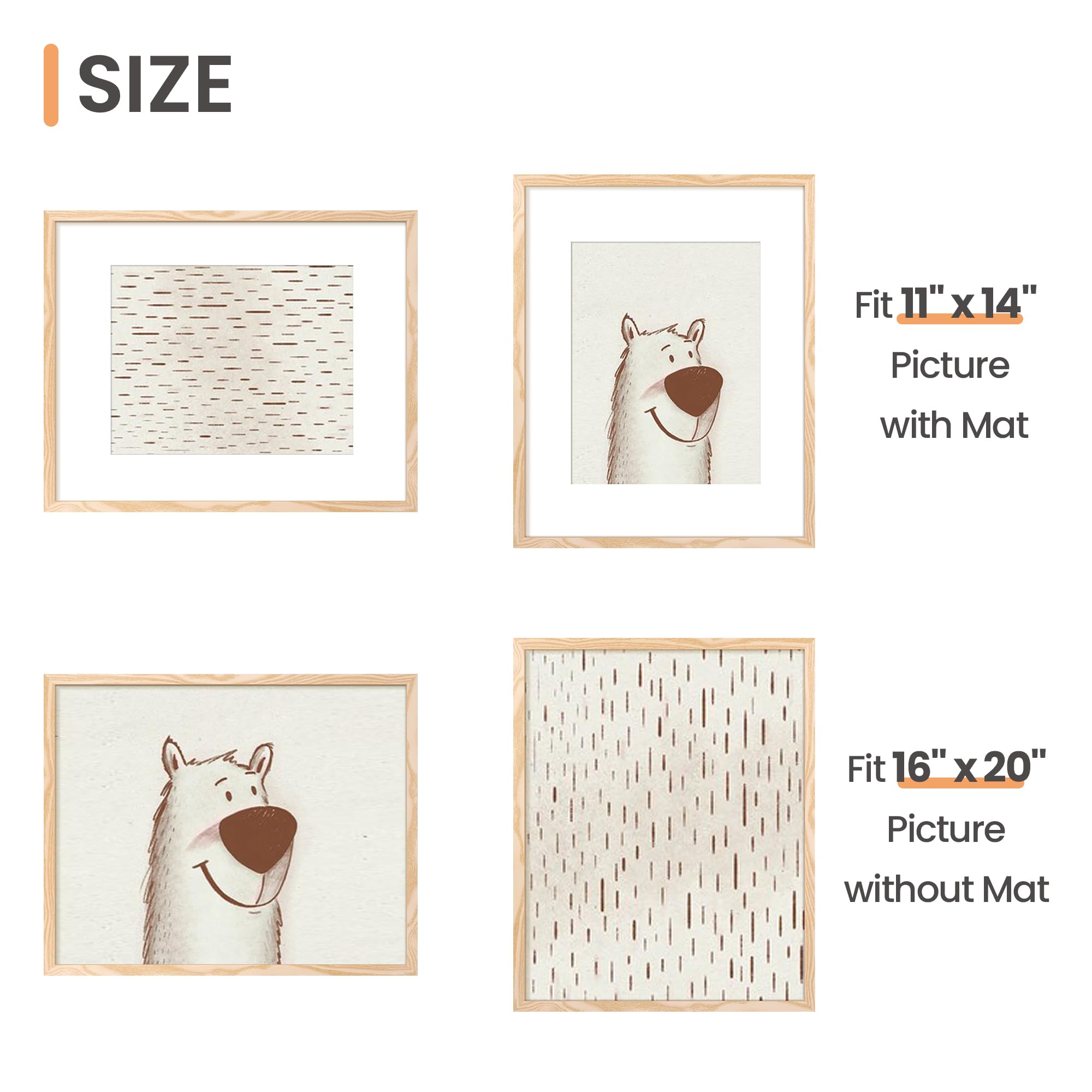 upsimples 16x20 frame cover closeup highlights material and clarity